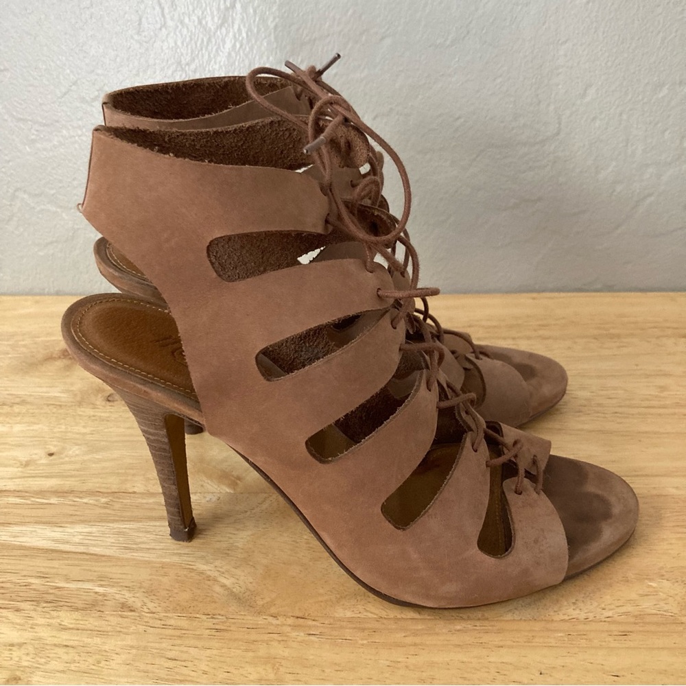 Madewell Lucienne Heels leather Brown Sz 7